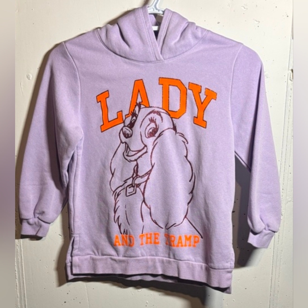 H&M Purple Hoodie with Orange Lady and the Tramp Design
